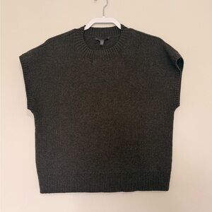 Women's Oversized Charcoal Sweater Vest